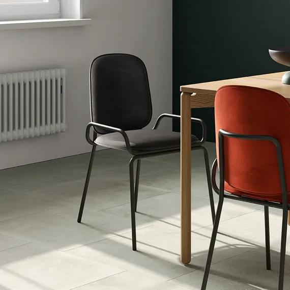 Стул Ror, Double Frame, темно-красный велюр