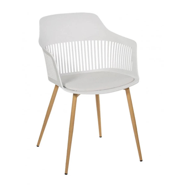 Стул  New Plimut, белый /НОЖКИ МЕТАЛЛ ПОД ДЕРЕВО