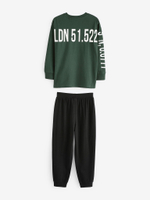 Пижама для мальчика Next K99-112, 3 шт., Бордовый, Зеленый, Голубой