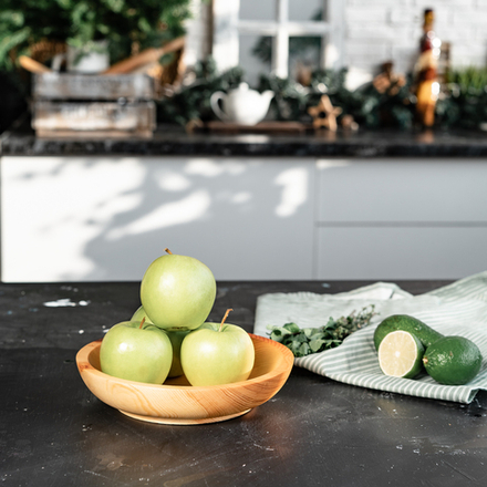 Деревянная тарелка-чаша Art of Siberia из сибирского кедра, 22 см. T32