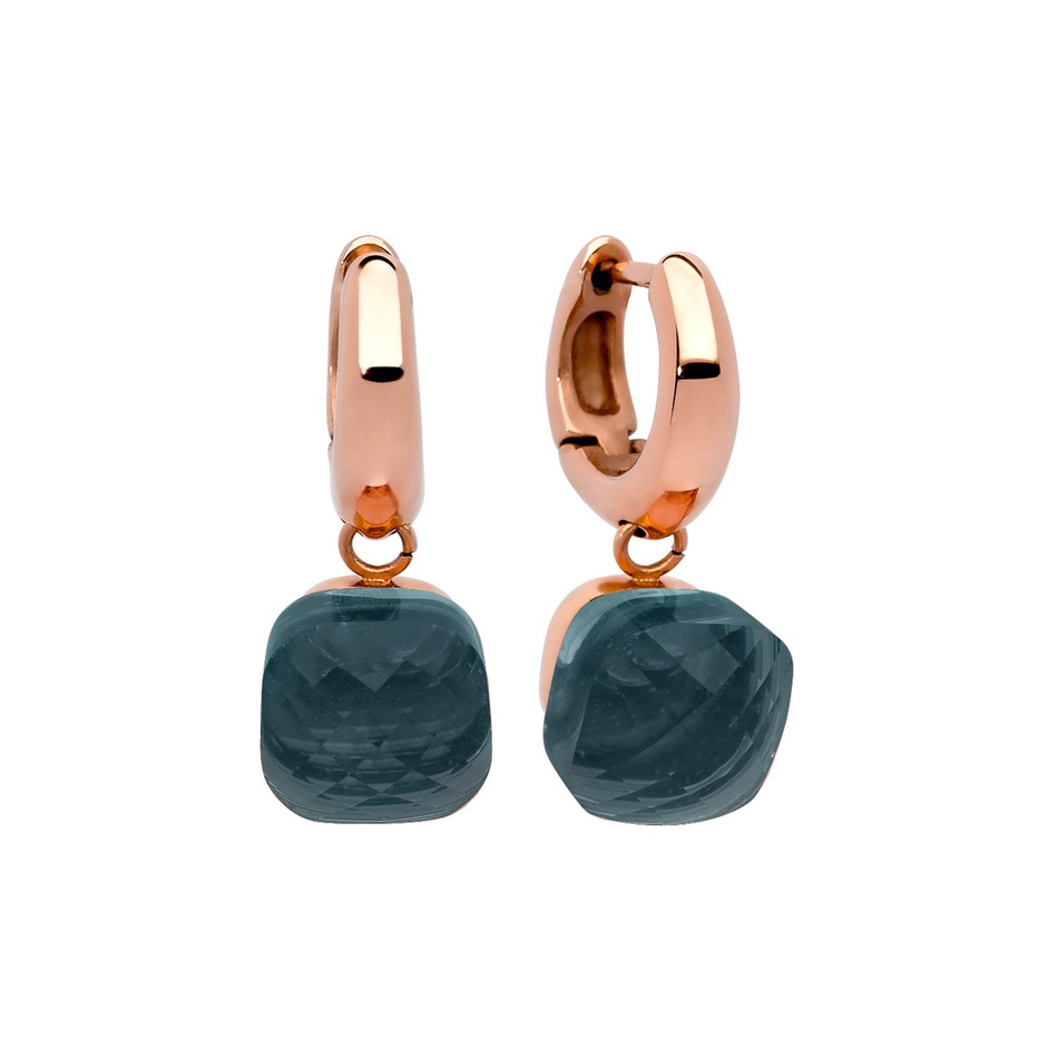 Серьги Qudo Firenze london blue 300026 BL/RG