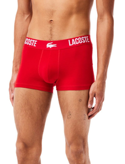 Мужские спортивные боксеры Lacoste Branded Jersey Trunk 3P - black/red/white