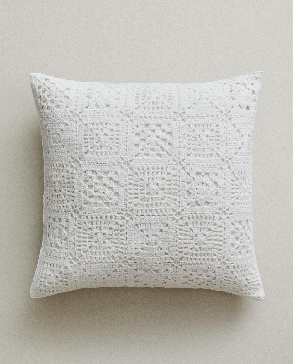 Zara Home наволочка декоративная из хлопка, белый