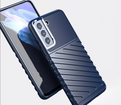 Усиленный защитный чехол синего цвета для Samsung Galaxy S21 FE (Fan Edition) с 2021 года , серия Onyx от Caseport