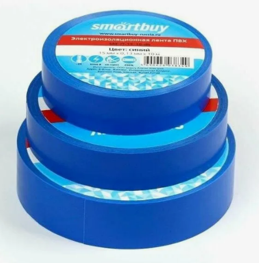 Изолента 15мм*20м Синяя TDM Smartbuy (SBE-IT-15-20-db) (узкая большая) 38271