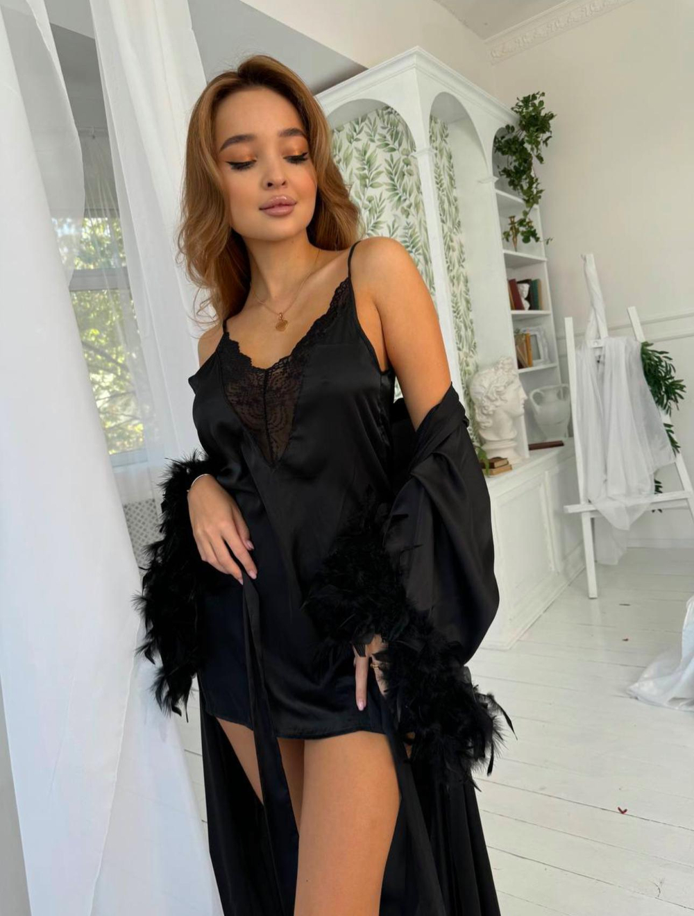 Домашняя одежда ZEPHYR HOME Халат черный