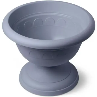 Вазон низкий Колывань 5.3л д30см серый С146СЕР (комплект 7 шт)