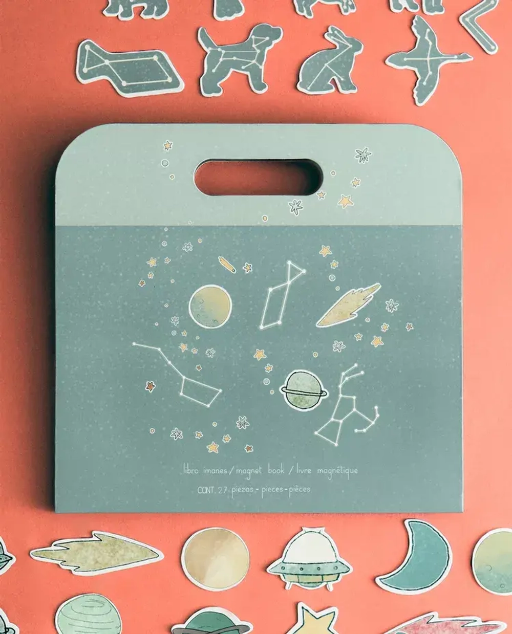 ZARA HOME ДЕТСКАЯ КНИГА MAGNETIC CONSTELLATIONS, СИНИЙ