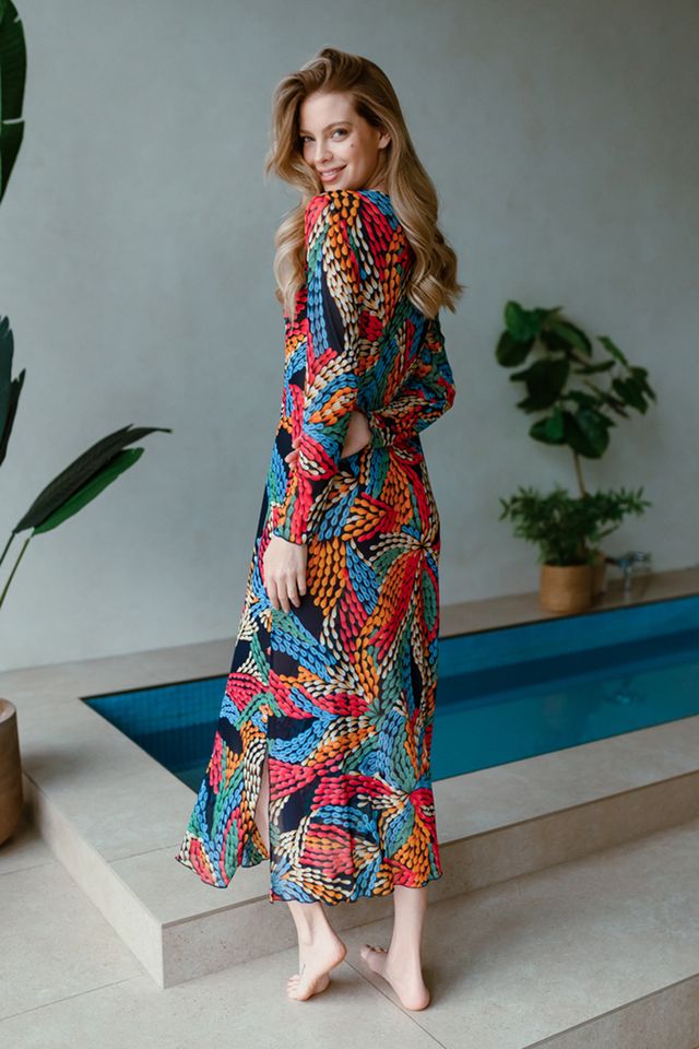 Туника Barbara длиной миди с длинным рукавом