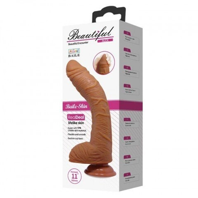 Фаллоимитатор на присоске Beautiful Alex Dildo (28,2×5 см) тёмный