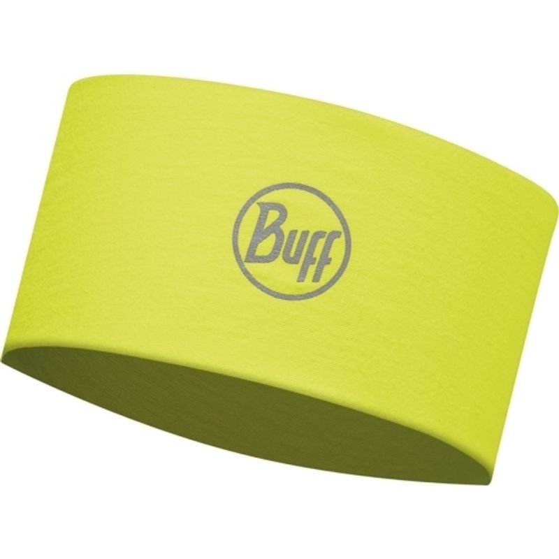 Повязка на голову спортивная Buff R-Solid Yellow Fluor Фото 1