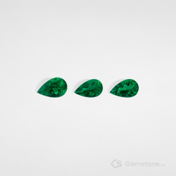 Изумруд, Груша, 3 шт / 4,69 карат, Колумбия