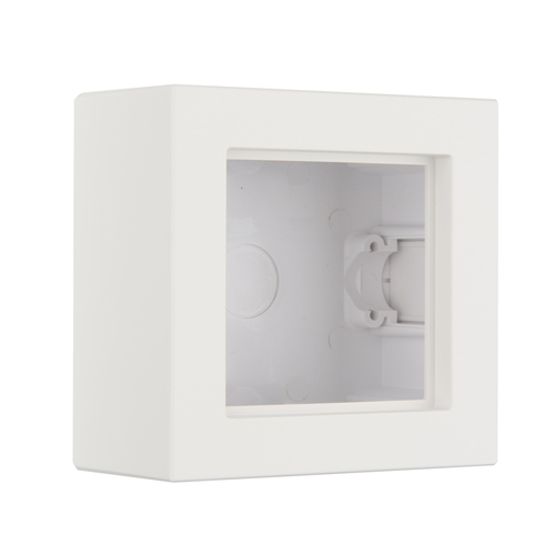 Коробка для накладного монтажа 1-местная LIREGUS EPSILON PMD-001.R/WWM, белый матовый
