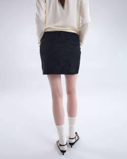 Юбка из искусственной замши черный