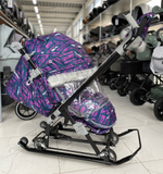 Коляска комбинированная (санки - коляска) «Ника Детям 7-8SK» сиреневый (арт. НД7-8SК/1)