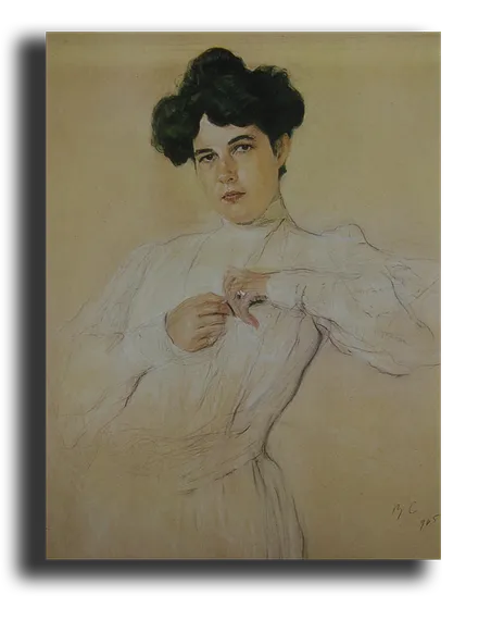 Репродукция "Серов - Портрет Марии Боткиной. 1905"