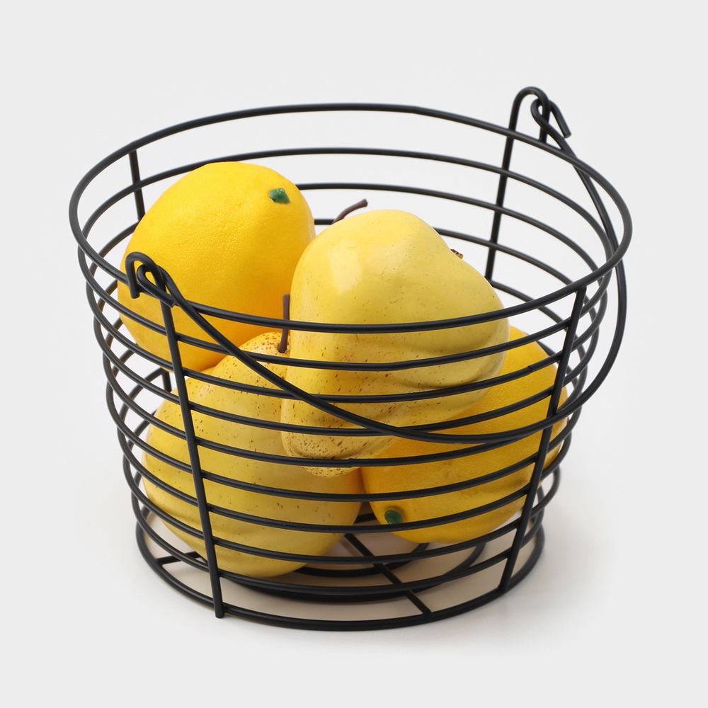 Корзина для фруктов 20х20х13 см (черный)