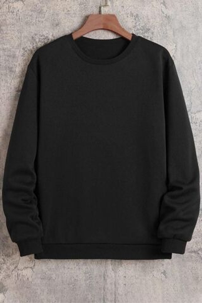 OXEX унисекс Черная толстовка с велосипедным воротником с 2 нитями