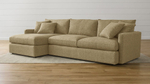 Диван с оттоманкой Стелф Strong 01 215*153*90 см, Коричневый Рогожка Еврокнижка Фиеста