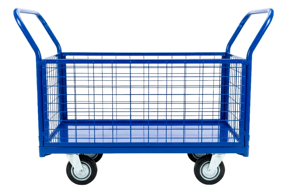 Тележка платформенная с сетчатыми бортами 600x1200 мм D160