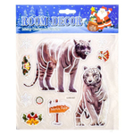 Наклейка новогодняя 18*22 см, 6 видов микс, пакет