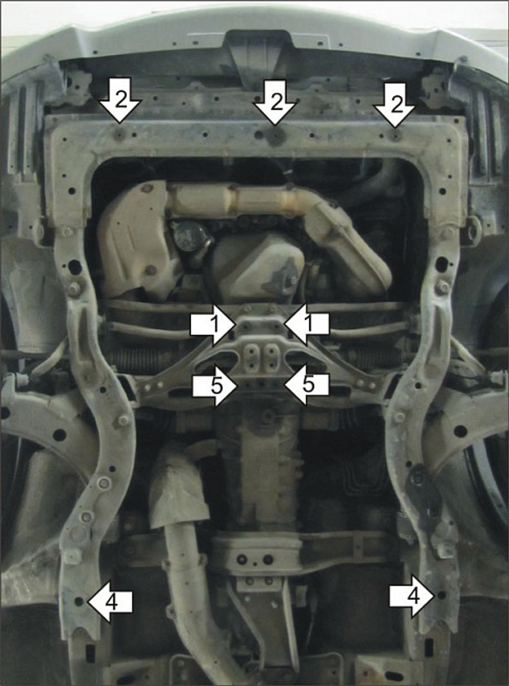 Защита картера Двигателя, КПП. 5 мм, Алюминий. для Subaru Impreza Wrx 2000-2007 MOTODOR.32227