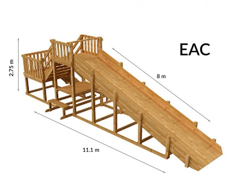 Зимняя деревянная заливная горка Ледянка 2 (скат 8м)