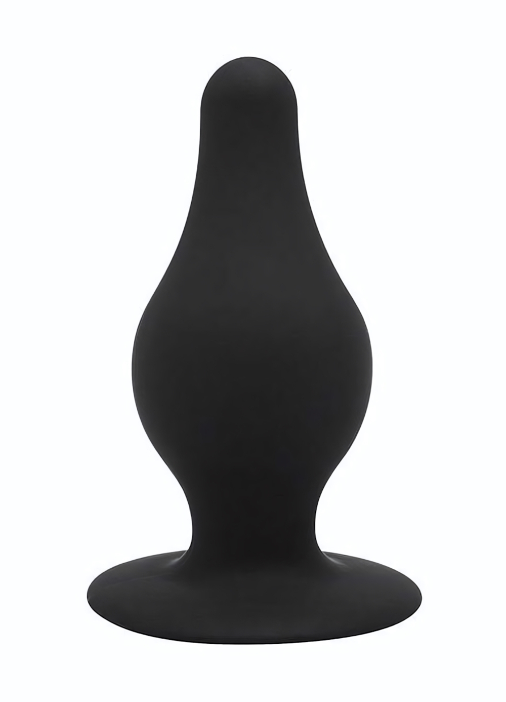 Черный анальный стимулятор DUAL DENSITY PLEASURE PLUG L - 10,2 см. (Цвет: черный)