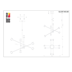 SL1597.403.08 Светильник подвесной ST-Luce Черный/Белый LED 8*6W 3000K