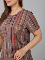 Пижама с бриджами КД-61/рогожкакоричневый-цепочка