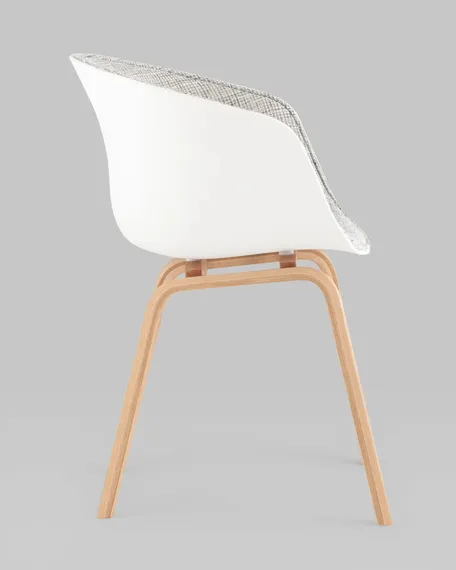 Стул Hey Soft, белый с серой обивкой