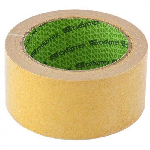 Лента клейкая двухстор.50х10м на полим. основе СИБРТЕХ