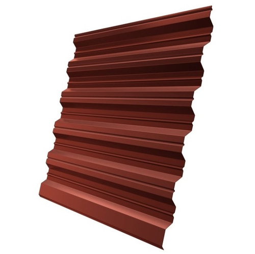 Профнастил НС35 Железный Форт Pe 0,8 мм RAL 8004 медно-коричневый