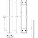Полотенцесушитель электрический Boheme FLAT 725-CR, CHROME
