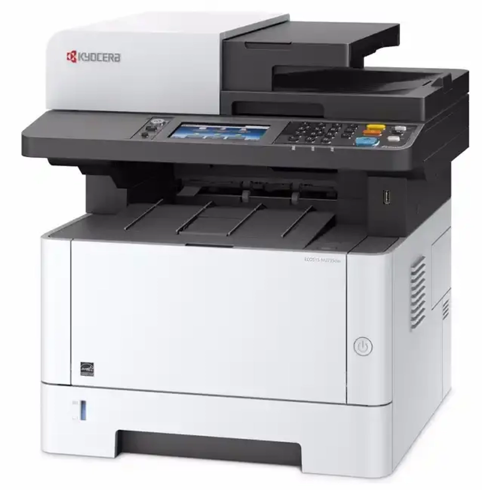МФУ лазерное Kyocera ECOSYS M2735dw (A4), монохромное, Printer/Scanner/Copier/Fax, 1200x1200 dpi, 35 ppm, 512 MB, 800 MHz, tray 100250 sheets, ADF 50 sheets, USBEthernetWi-Fi, Duplex, EcoPrint, drum 100k, starter toner 1k