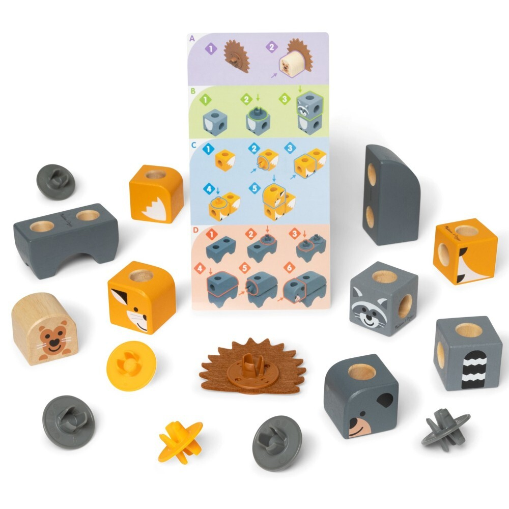 Melissa & Doug - Деревянные блоки для животных Blockables 16 шт. 20155253