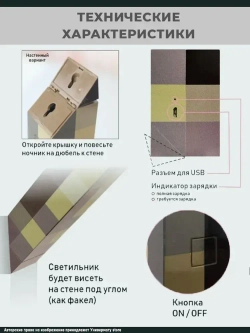 Майнкрафт/minecraft светильник пиксельный / Факел ночник, игровая модель, подарок для ребенка