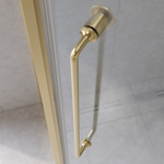 Душевой уголок Cezares RELAX-304-P-1-100-C-BORO, 100х100х200, профиль брашированное золото, прозрачное стекло