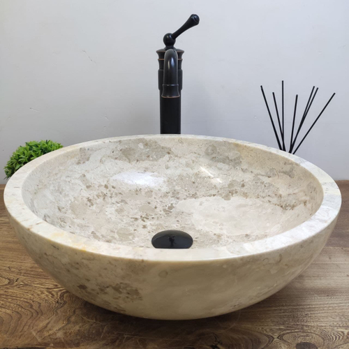 Раковина из мрамора Bowl Cream BM-61130 Tin Lip1.9 см 45*45*15
