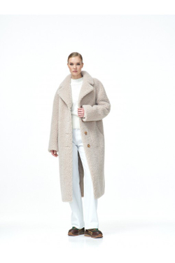 Пальто женское чебурашка из искусственной шерсти, бежевая, SilverFox