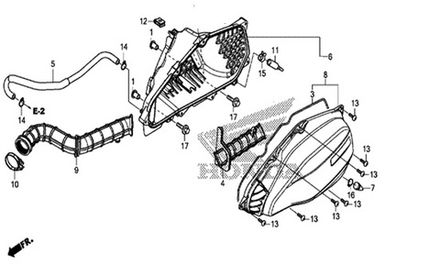 AIRBOX ASSY, PCX150 2014. HONDA