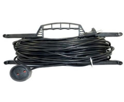 Jett силовой удлинитель на рамке ПВС 2х0.75 1 розетка 16 м 6A (макс. ток 10А) черн. РС-1-10-16м