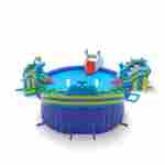 Надувной аквапарк с бассейном и горками «Королевство Дельфинов», 29,2×25×8 м
