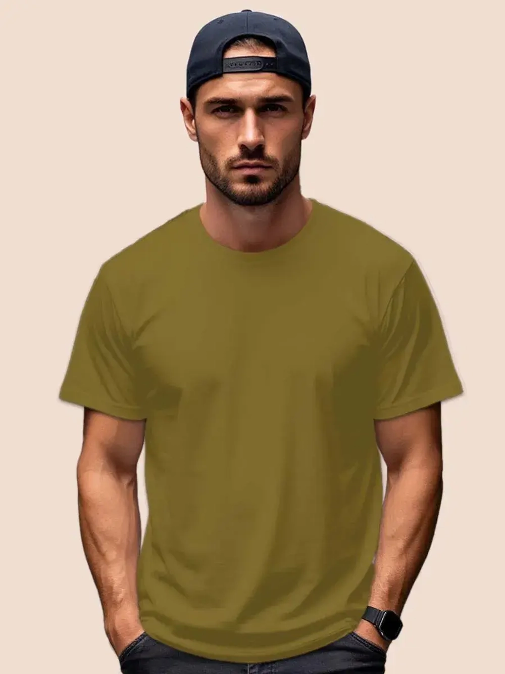 Футболка Взрослая.Премиум однотонная.1 шт