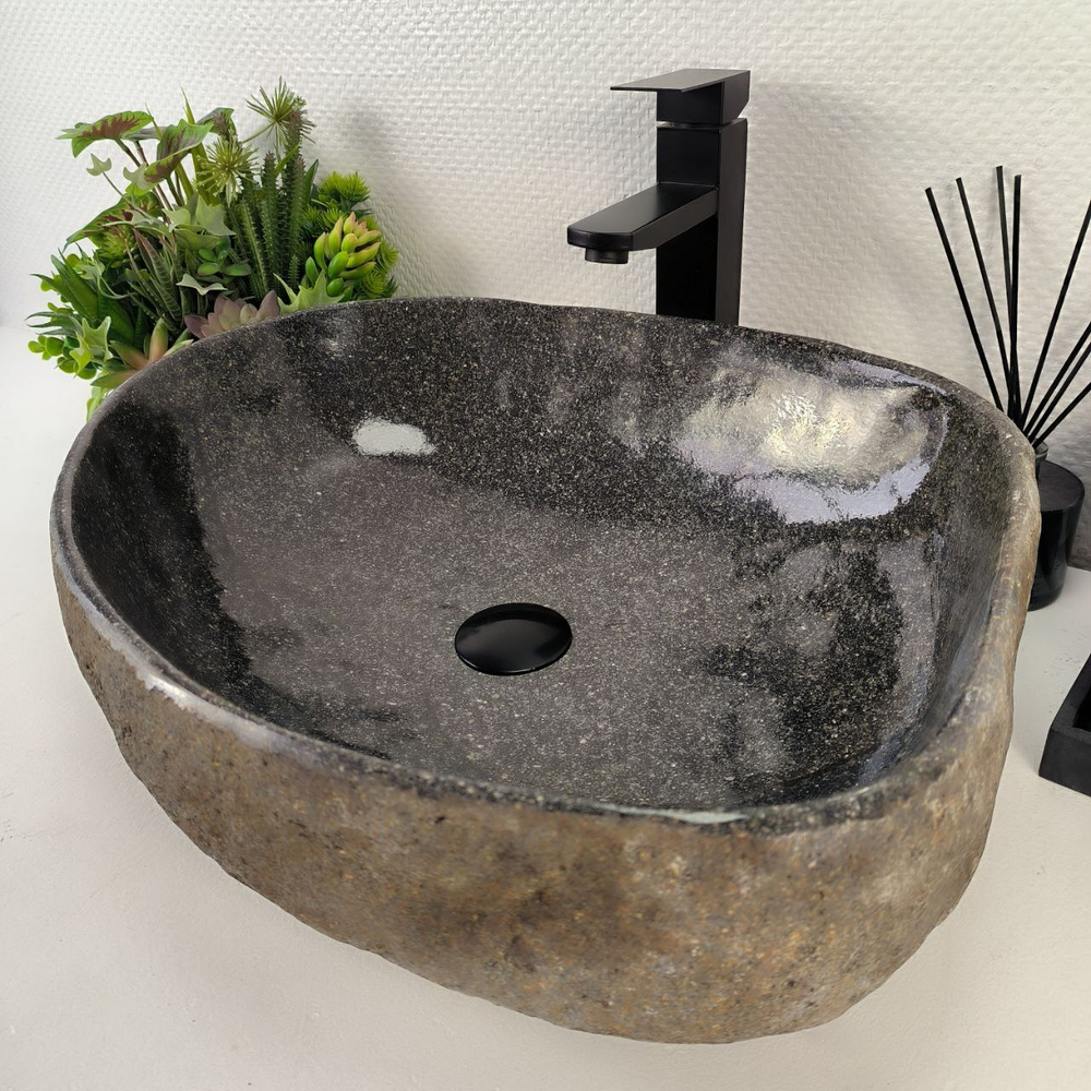 Раковина из речного камня RS-64923 53*45*15 0862