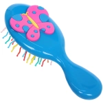 Расчёска массажная детская «Little darling», Милая Аннет, цвет голубой, разноцветные зубчики, 13,8*6см (пакет с подвесом)