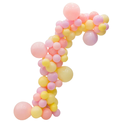 Гирлянда из воздушных шаров, Набор №7, Нежный микс, Макарунс, 75 шт Шаринг