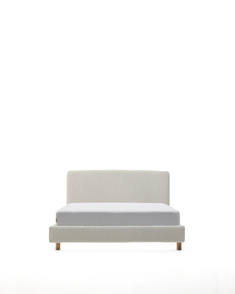 Кровать Valma из жемчужного шенилла со съемным чехлом для матраса 90 x 200 см