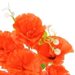 Искусственные цветы «Букет Гвоздик» 34см 7цветков оранжевые