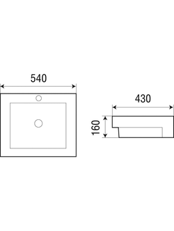 Раковина подвесная WeltWasser WW DEILBACH 4012 520х430х160